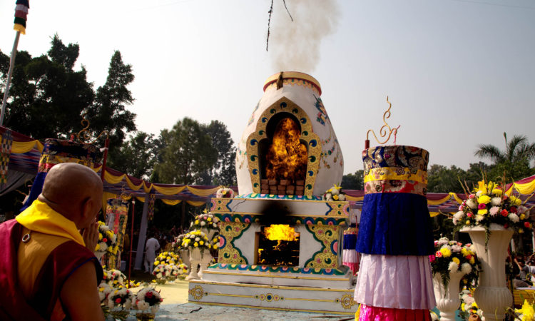 Cremation Ceremony for H.H. Jigdal Dagchen of the Sakya Lineage